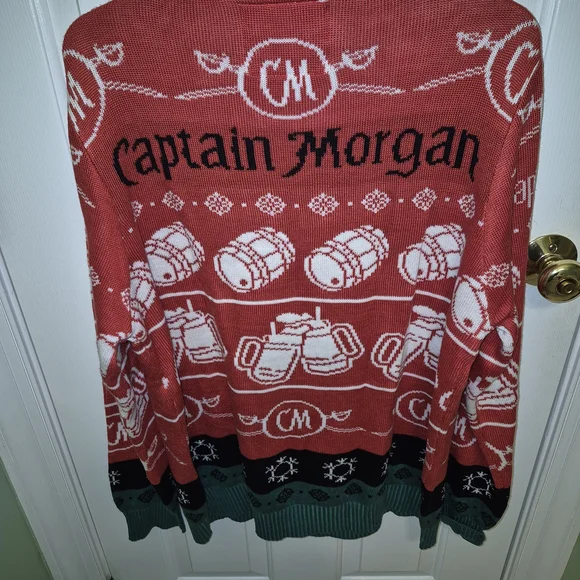 Captain Morgan Men's Ugly Christmas Sweater Size XL - Picture 2 of 9